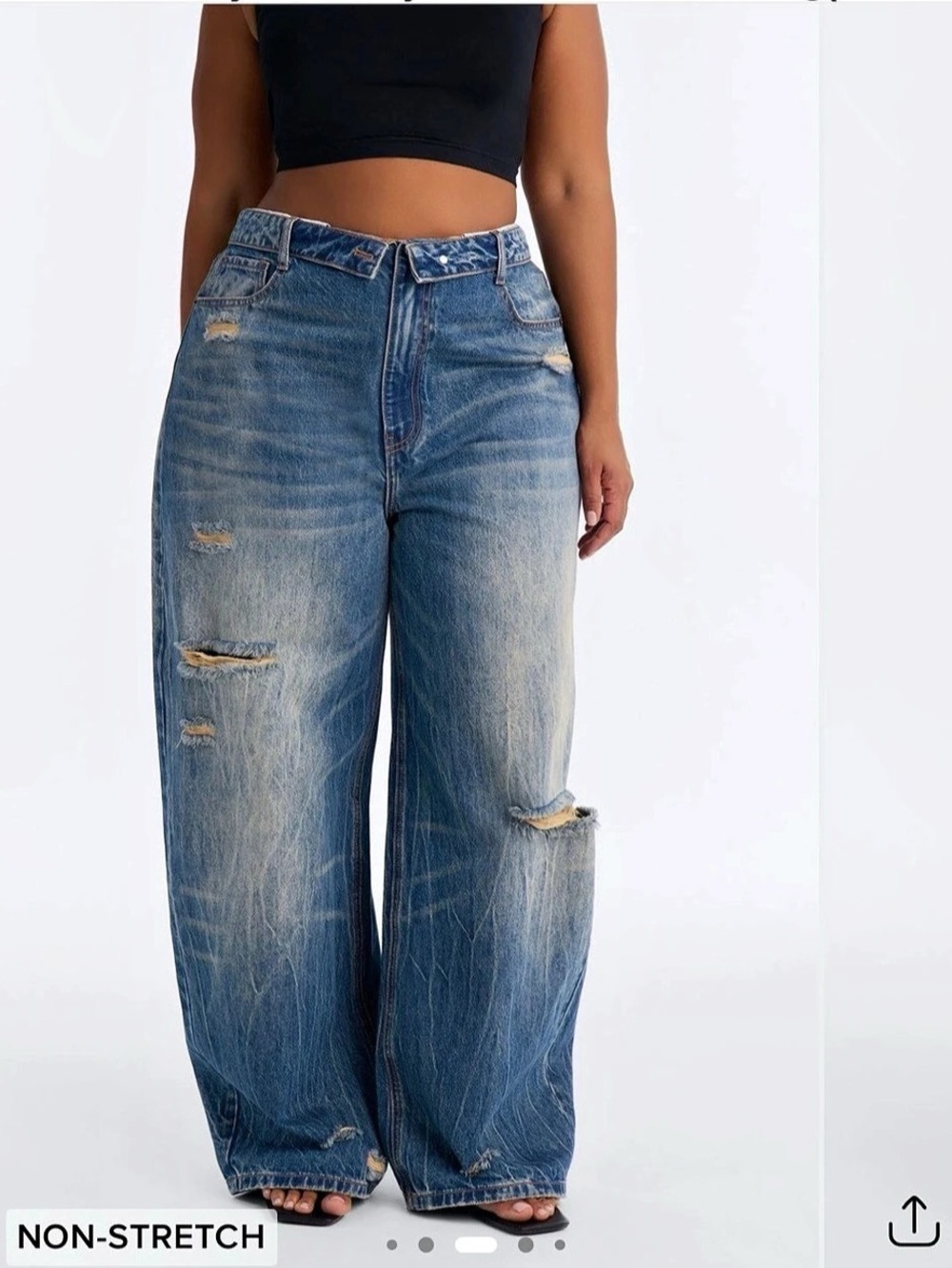 Distressed Straight Leg Jean